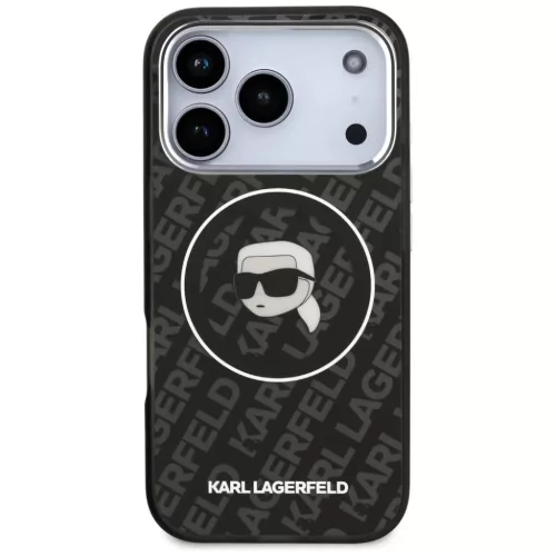 iPhone 17 Pro Karl Lagerfeld IML Karl Head Logo MagSafe tok fekete-3666339499716 3 kép