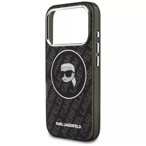 iPhone 17 Pro Karl Lagerfeld IML Karl Head Logo MagSafe tok fekete-3666339499716 6 kép