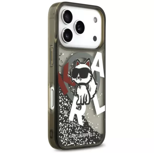 iPhone 17 Pro Karl Lagerfeld Liquid Glitter Choupette Logo MagSafe fek-3666339504854 4 kép