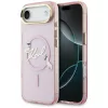 iPhone Air Karl Lagerfeld IML Choupettes Karl Script Logo MagSafe tok rózsaszín