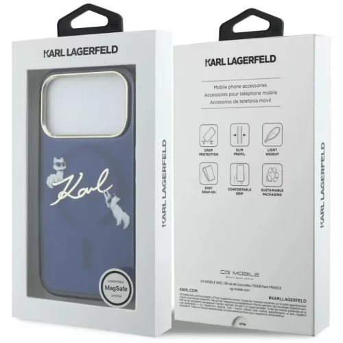 iPhone 17 Pro Max Karl Lagerfeld IML Choupettes Karl Script Logo MagSa-3666339606701 8 kép