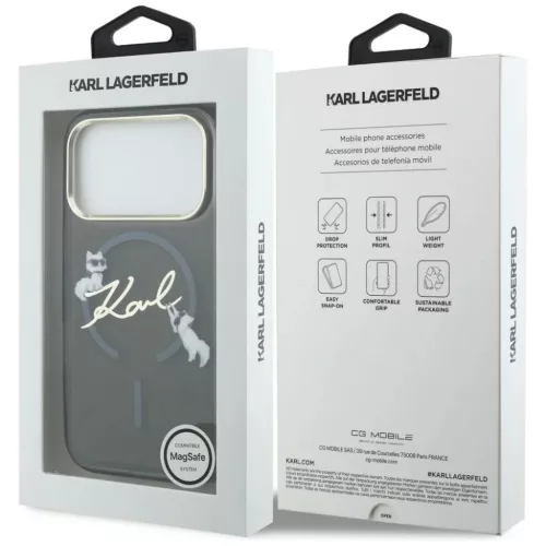 iPhone 17 Pro Max Karl Lagerfeld IML Choupettes Karl Script Logo MagSa-3666339605902 8 kép