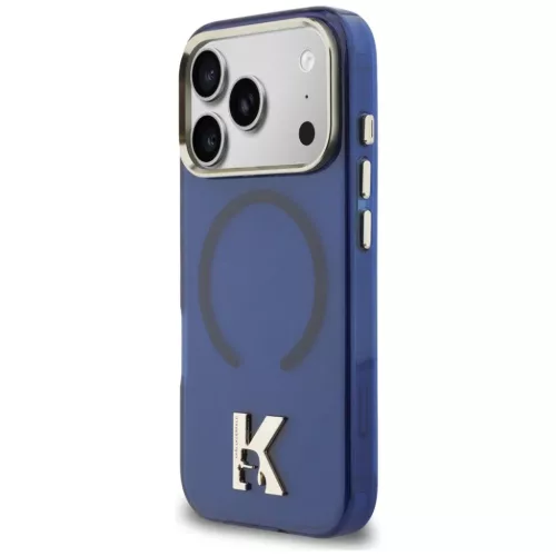 iPhone 17 Pro Max Karl Lagerfeld IML K Head Logo MagSafe tok kék-3666339599027 2 kép