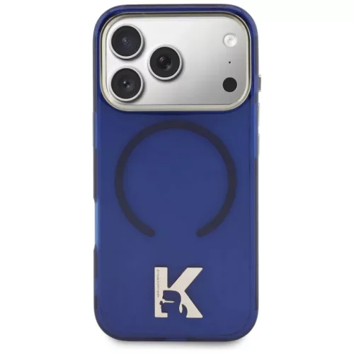 iPhone 17 Pro Max Karl Lagerfeld IML K Head Logo MagSafe tok kék-3666339599027 3 kép