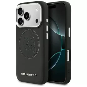   iPhone 17 Pro Max Karl Lagerfeld K Head Point Logo MagSafe tok fekete