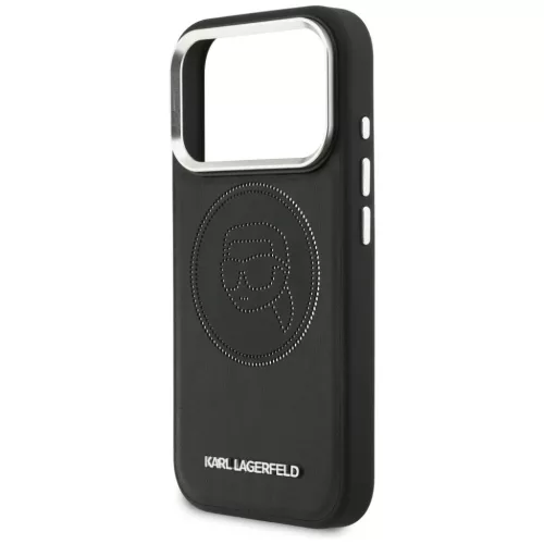 iPhone 17 Pro Max Karl Lagerfeld K Head Point Logo MagSafe tok fekete-3666339602703 6 kép