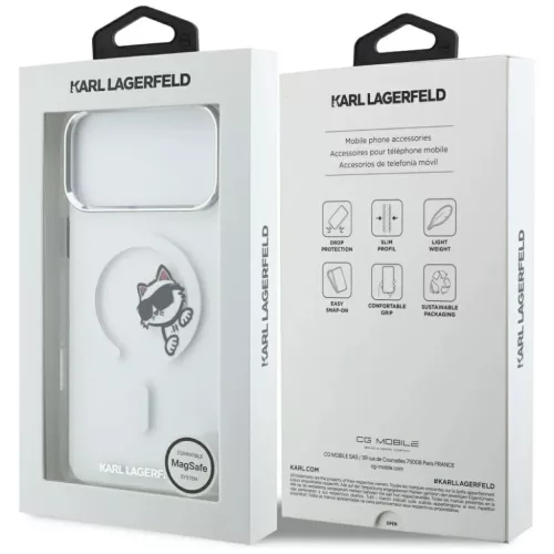 iPhone 17 Pro Max Karl Lagerfeld IML Peekaboo MagSafe átlátszó tok-3666339607029 8 kép