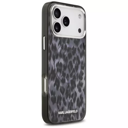 iPhone 17 Pro Max Karl Lagerfeld IML Leopárd Minta MagSafe tok fekete-3666339506100 4 kép