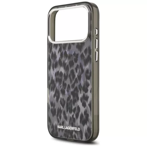 iPhone 17 Pro Max Karl Lagerfeld IML Leopárd Minta MagSafe tok fekete-3666339506100 6 kép