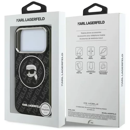 iPhone 17 Pro Max Karl Lagerfeld IML Karl Head Logó MagSafe fekete to-3666339499723 8 kép