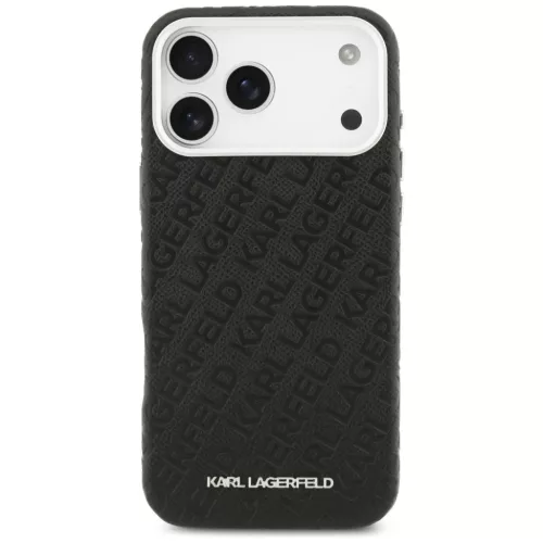iPhone 17 Pro Max Karl Lagerfeld FW Stamped Karl MagSafe tok Fekete-3666339496968 3 kép
