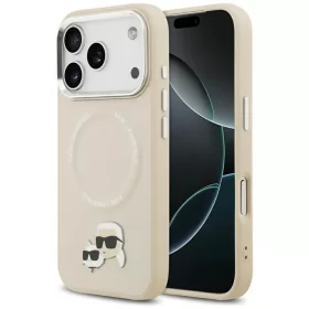   iPhone 17 Pro Max Karl Lagerfeld Karl & Choupette Pins MagSafe tok Bézs tok