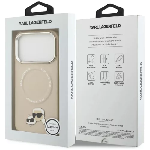 iPhone 17 Pro Max Karl Lagerfeld Karl & Choupette Pins MagSafe tok Bé-3666339495169 8 kép