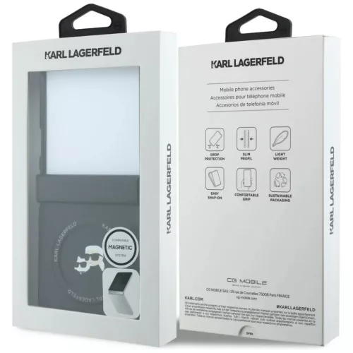  Samsung Galaxy Z Flip8 fekete Karl Lagerfeld Karl & Choupette Pins Ma-3666339662844 8 kép