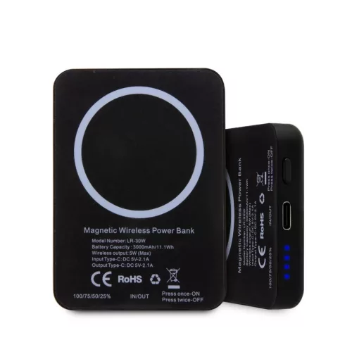 Karl Lagerfeld Ikonik NFT MagSafe Powerbank 3000mAh fekete-3666339126964 3 kép