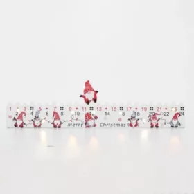 Home KLW25 LED-es adventi naptár, 7db LED világítás, fa alapanyag,-5999084973322 1 kép
