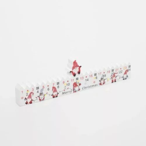 Home KLW25 LED-es adventi naptár, 7db LED világítás, fa alapanyag,-5999084973322 6 kép