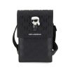 Karl Lagerfeld Saffiano Monogram Ikonik NFT telefontáska, fekete-3666339170608 1 kép