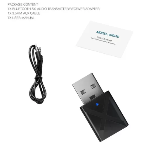 Mini Bluetooth USB-3.5 mm sztereó AUX audio adapter adó/vevő audio-- 3 kép