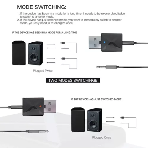 Mini Bluetooth USB-3.5 mm sztereó AUX audio adapter adó/vevő audio-- 4 kép