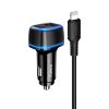 Kaku Shengyu Autós szivargyújtós töltő 2x USB 2.8A + Lightning k�-6921042117430 1 kép