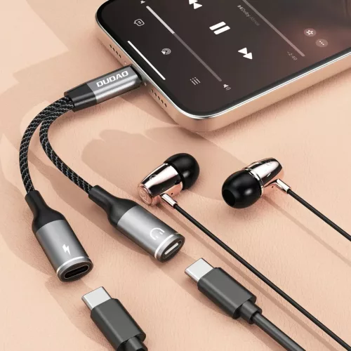 Dudao L13C+ 2 az 1-ben USB-C Adapter - Szürke-6976625332823 5 kép