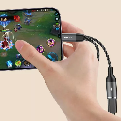 Dudao L13C+ 2 az 1-ben USB-C Adapter - Szürke-6976625332823 6 kép