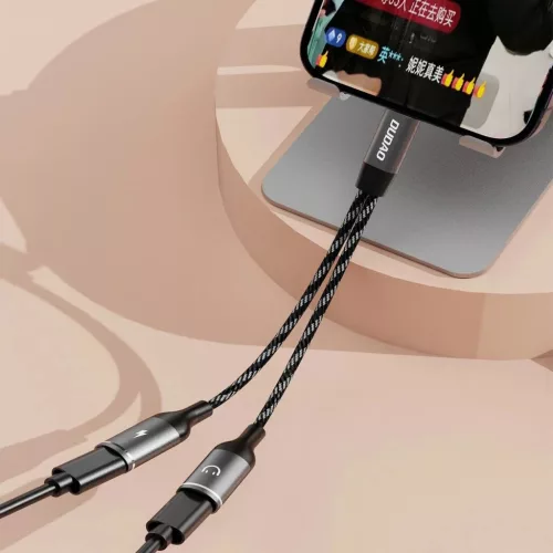 Dudao L13C+ 2 az 1-ben USB-C Adapter - Szürke-6976625332823 7 kép