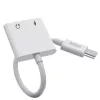 Dudao USB Type C - USB Type C / 3.5mm mini jack audio és töltés adapter fehér (L13T)