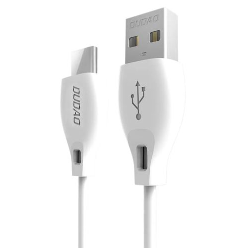 Dudao USB/ Type-C USB adat és töltőkábel 2.1A 1m fehér-6970379614679 1 kép