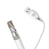 Dudao USB/ Type-C USB adat és töltőkábel 2.1A 1m fehér-6970379614679 8 kép