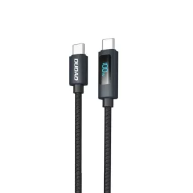   Dudao L7C USB-C - USB-C 100W kábel LED kijelzővel 1m - Fekete