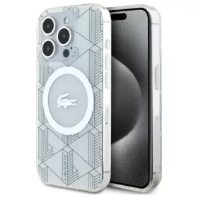   iPhone 15 Pro Max tok Lacoste LCHMP15XUBSH farine kemény tok IML Blend Monogram MagSafe