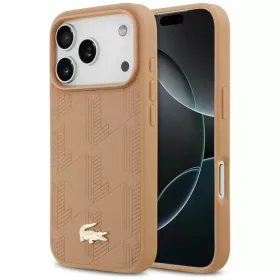   iPhone 17 Pro Lacoste Nomograme Gold Logo MagSafe tok rózsaszín