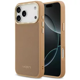   iPhone 17 Pro Max Lacoste Champs Elysees Arany Logós MagSafe tok Rózsaszín