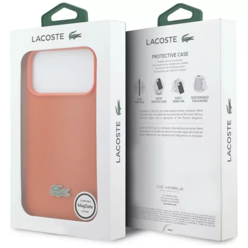 iPhone 17 Pro Max Lacoste Petit Pique Lacquer Logo tok mágneses tok n-3666339578374 8 kép