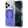 iPhone 17 Pro Max Lacoste ütésálló átlátszó matt MagSafe tok tengerészkék