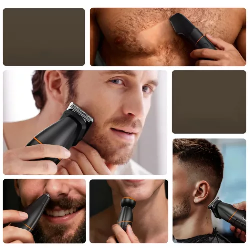 MAXGROOM LK-892 többfunkciós testszőrzetnyíró cserélhető fejekk-5907769394263 5 kép