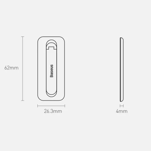 Baseus Hátlapi öntapadós telefon támasztó, tartó fekete (LUXZ000-6932172603311 4 kép