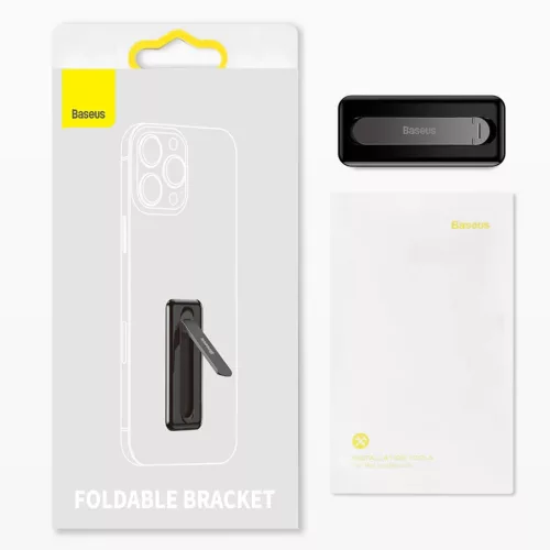 Baseus Hátlapi öntapadós telefon támasztó, tartó fekete (LUXZ000-6932172603311 8 kép