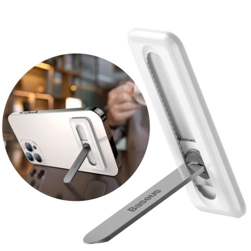 Baseus Hátlapi öntapadós telefon támasztó, tartó fehér (LUXZ000-6932172603328 1 kép