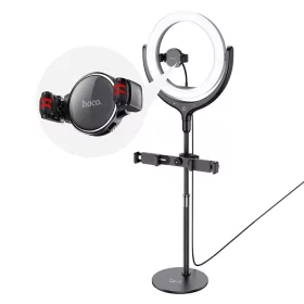 Hoco LV01 Rouge asztali LED körfény, ringlight fekete-6931474729842 2 kép
