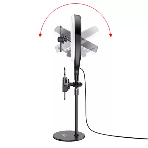 Hoco LV01 Rouge asztali LED körfény, ringlight fekete-6931474729842 3 kép