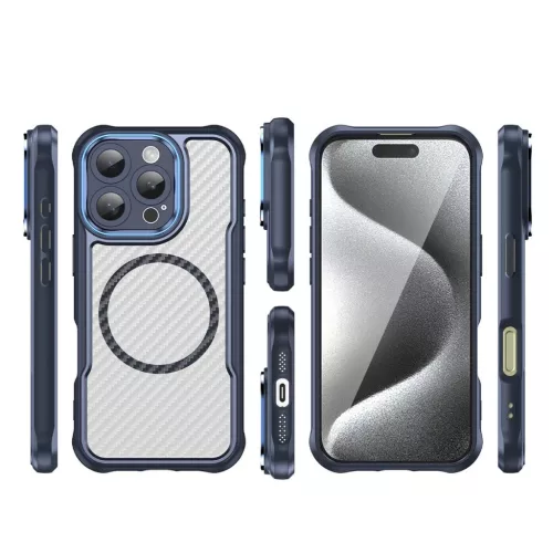Leading Series MagSafe szilikon tok iPhone 16 Pro Max - Kék tok-5907769365126 3 kép