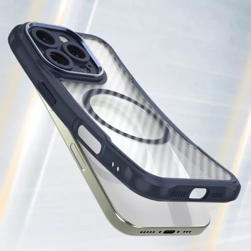 Leading Series MagSafe szilikon tok iPhone 16 Pro Max - Kék tok-5907769365126 4 kép