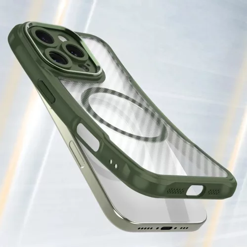 Leading Series MagSafe szilikon tok iPhone 16 Pro - Zöld tok-5907769365195 4 kép