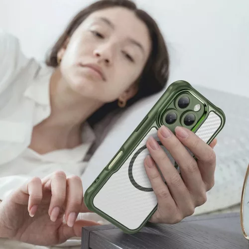 Leading Series MagSafe szilikon tok iPhone 16 Pro - Zöld tok-5907769365195 7 kép