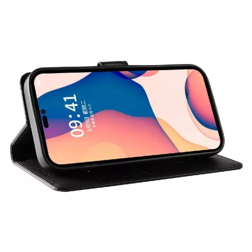 Bőrkötésű tok iPhone 16 Pro - fekete-5907769364082 3 kép