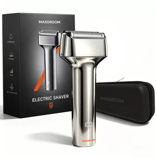 MAXGROOM WF-2037D fóliás elektromos borotva, ezüst-5907769394300 2 kép