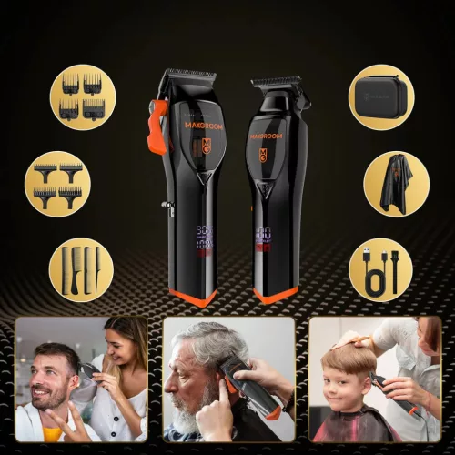 MAXGROOM WF-3908 multifunkciós haj- és szakállvágó készlet, feke-5907769394317 3 kép